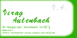 virag aulenbach business card